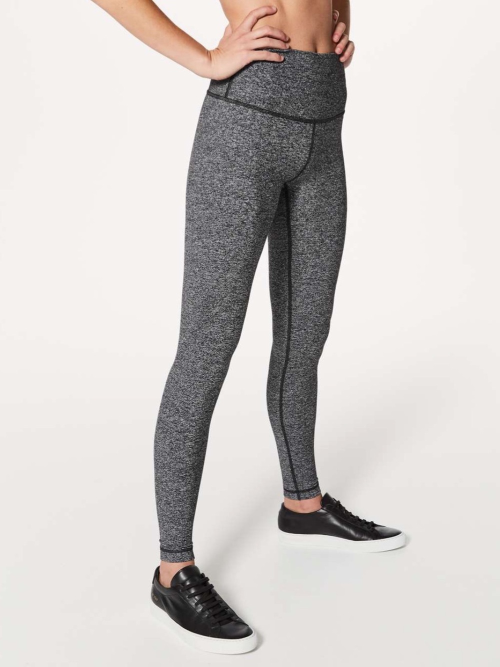 Lululemon Wunder Under Hi-Rise Tight 28" Heathered Black Leggings Athletic